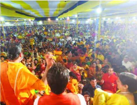Satsang with devotees